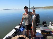 Shelly Ryan of Jordan, MT with a 10 pound northern pike.