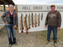 Becky and Ryan Studer with their days catch.