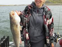 Marilyn Arens of Littleton, CO with a 28.25, 8.8 pound walleye.