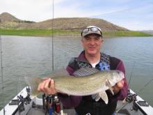 Mike Bricco of Miles City, MT with a nice walleye.