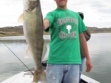 Gatey Shrank of Iuka, KS with a 25.5, 6.5 pound walleye.