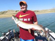 Lane Colombik of Miles City, MT with a 37, 16 pound northern pike.