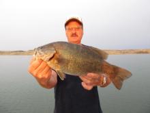 Ray Capp of Billings, MT with a 3.75 pound smallmouth bass.