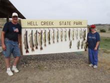 Ray and Pam Capp with their first days catch.