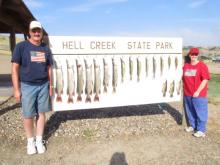 Ray and Pam Capp with their second days catch.