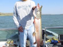 Chris Nelson of Whitehall, MT with 38, 16 pound northern pike.