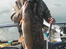 Steve Gilpatrick of Hilger, MT with a 20# northern pike.