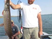 Colter Orr of Park City, MT with a 31 northern pike.