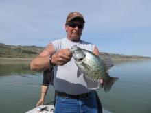 Rick Justice of Billings, MT with a 14 crappie.