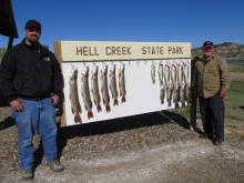 Dale Skinner and Brad Leap with their days catch.