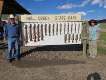 Norman and Joan Buhl of Bozeman, MT with their days catch.