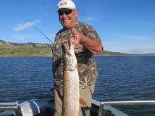Gene Edgington of Chico, TX with a 10 pound northern pike.