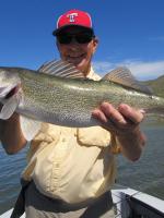 Mike Wood of Rienaway Bay, TX with a 24, 5.5 pound walleye.