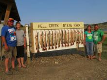 Ryan and Becky Studer and Laurie and Mark Carmichael with their days catch.