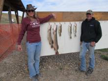 Shauna and Kevin McNabb with their days catch