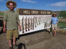 Malcolm Neill and Vanna Boccadori with their days catch.