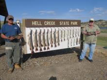 Jim Stoltz and Bob Marquis with their days catch.