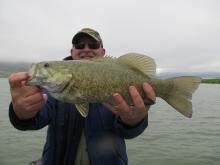 Don Childress with a 3 pound smallmouth bass