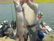 Doug Dickens with a 10 pound northern pike.