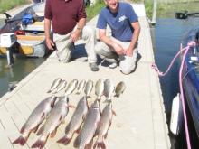 John Murray and Kelvin Johnson with their days catch.