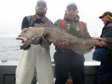 My guide Brain and myself with a 35 pound ling cod.