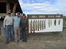 Lee Janetski and Jason and Ben Bailey with their days catch.