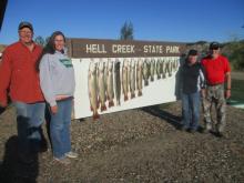 John and Bev Wornom and Donovan and Wanda Sauter with their days catch.