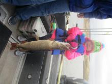 Hayden (5 years old) with her first northern pike.