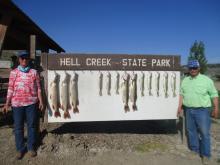 Linda and Monte Reder with their days catch.