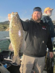 Nate May with a 19", 4.5 pound smallmouth bass.